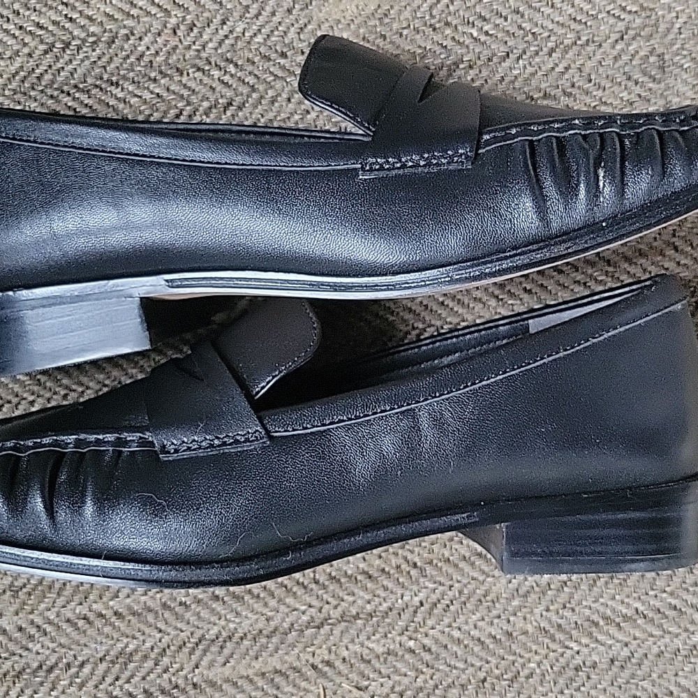 J. Crew Women's Sleek Black Leather Flats - Picture 3 of 4